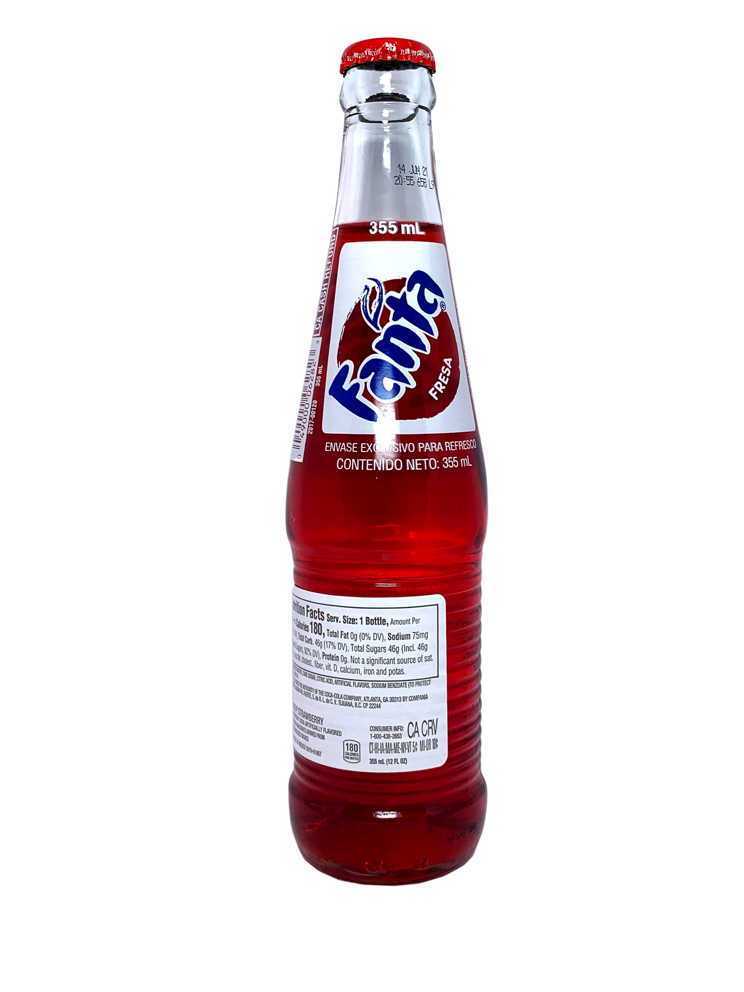 PLASTIC FANTA STRAWBERRY 24x20oz drastic plastic bottles "So Much Better if in Glass!"