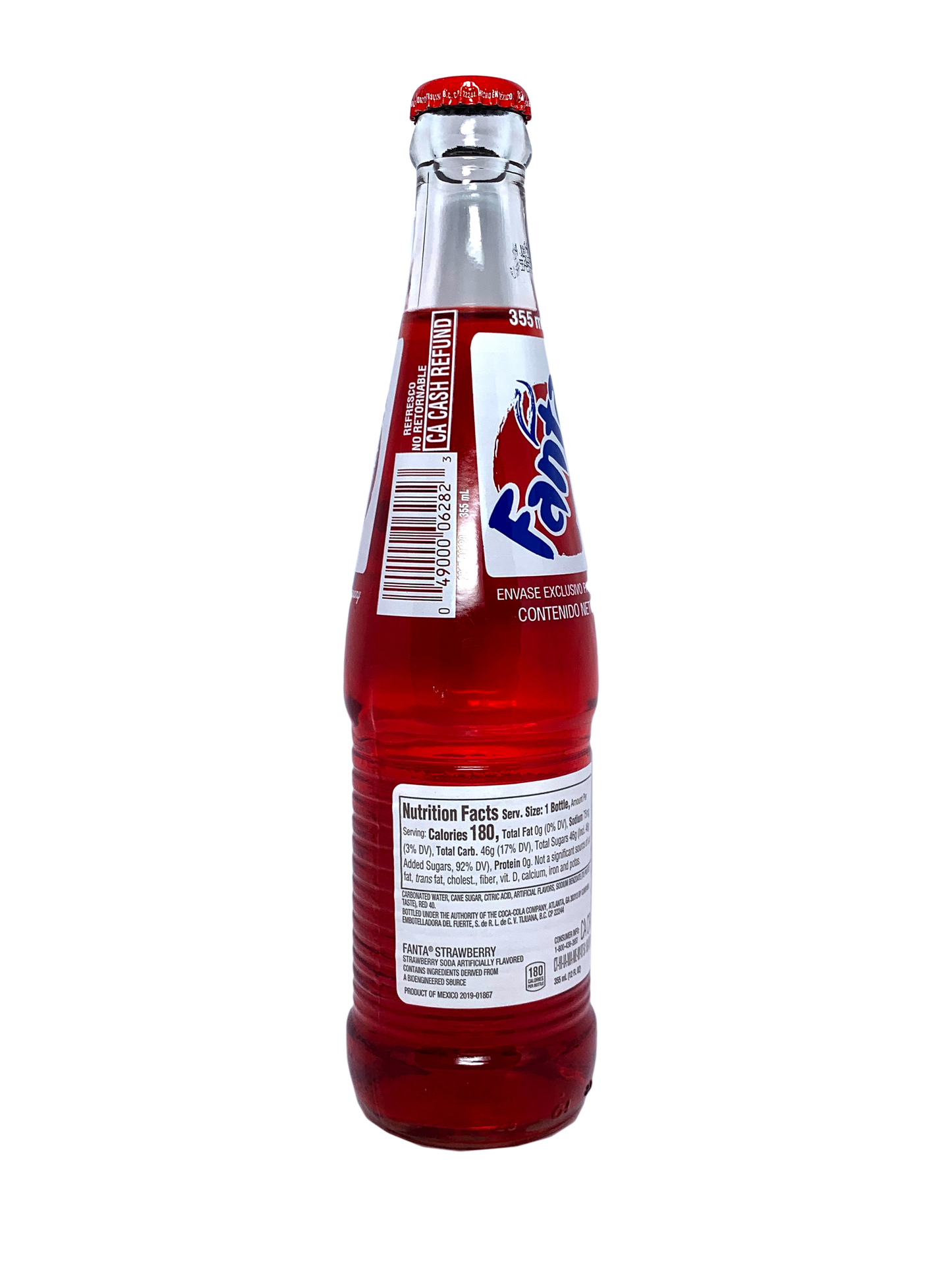 PLASTIC FANTA STRAWBERRY 24x20oz drastic plastic bottles "So Much Better if in Glass!"