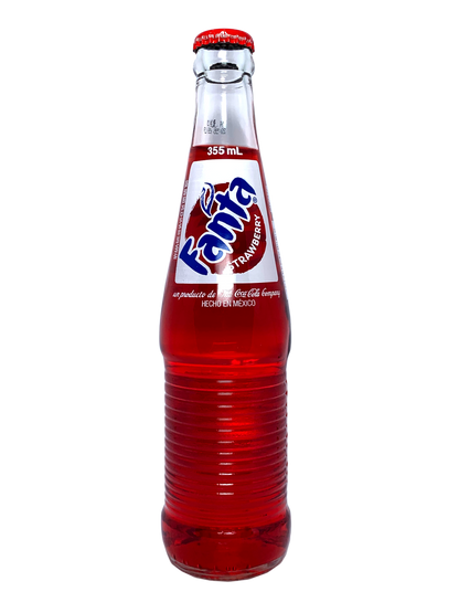 PLASTIC FANTA STRAWBERRY 24x20oz drastic plastic bottles "So Much Better if in Glass!"