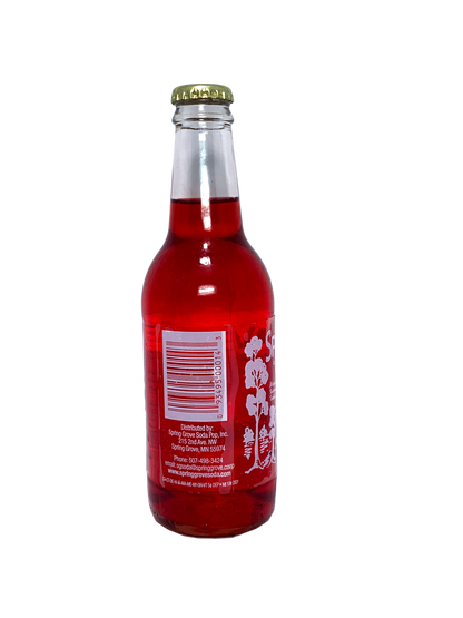 SPRING GROVE STRAWBERRY SODA POP 24x12oz FROM MINNE-SODA