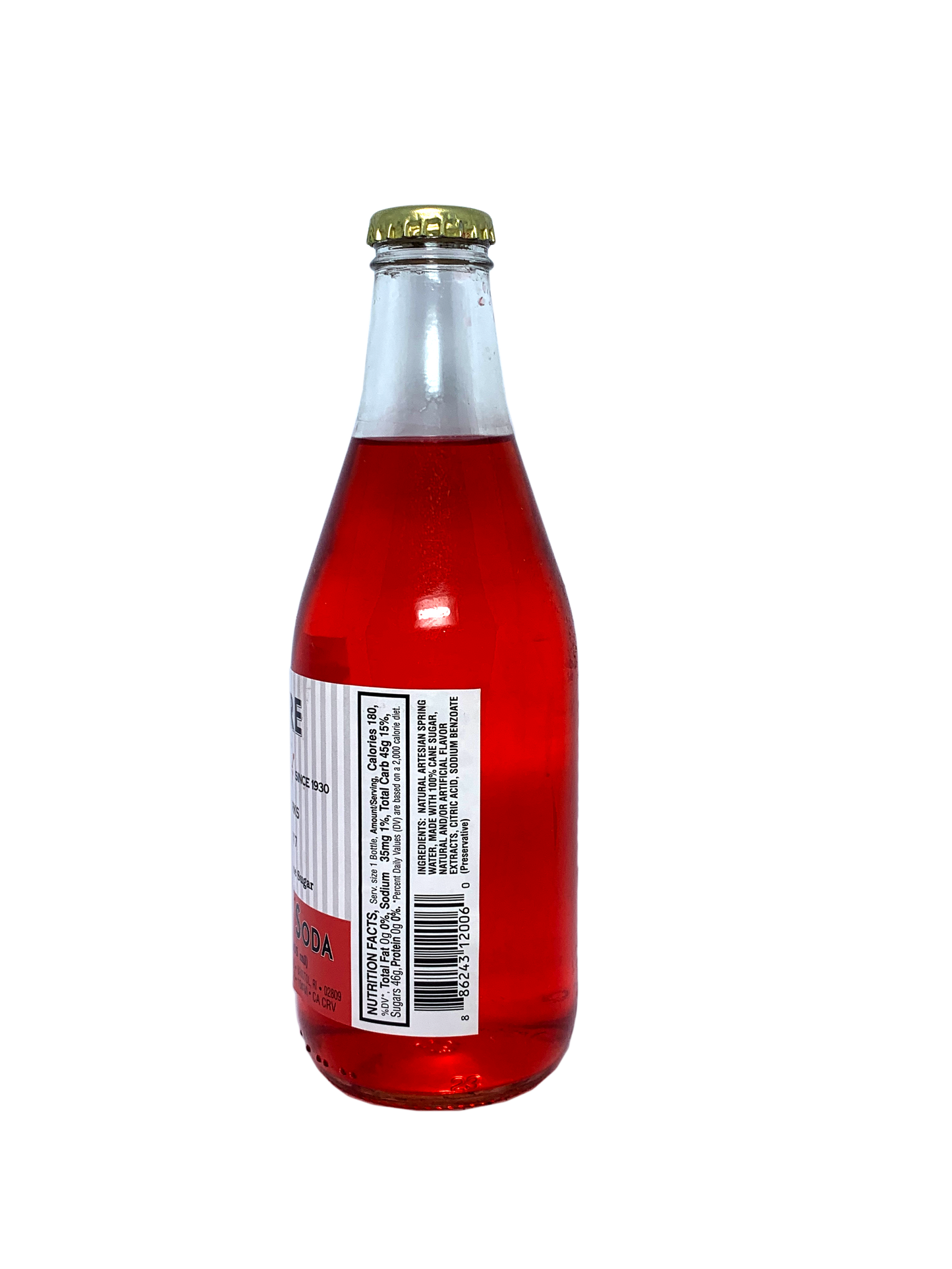 EMPIRE BOTTLING WORKS STRAWBERRY SODA sweetened with cane sugar from Rhode Island 24/12oz