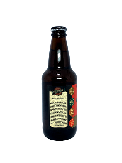 ZUBERFIZZ STRAWBERRY RHUBARB SODA FROM DURANGO 24x12oz "Mountain Fruit Combination!"