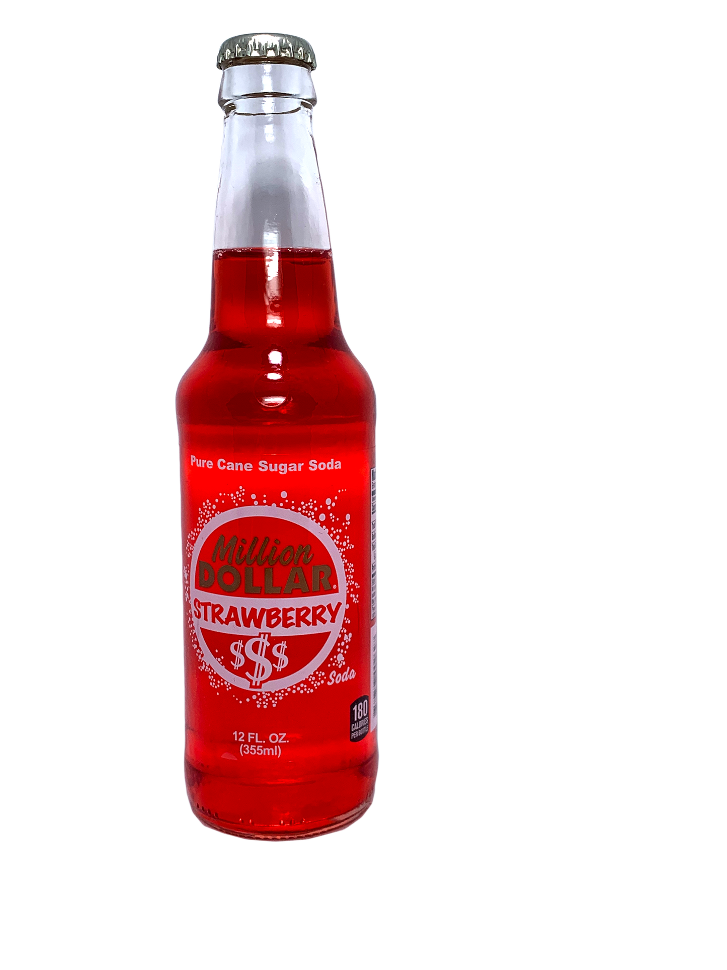 MILLION DOLLAR STRAWBERRY SODA FROM THE MIDWEST 24x12oz WITH CANE SUGAR