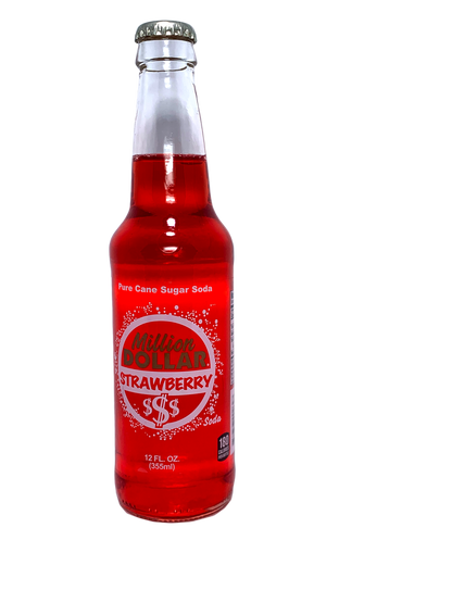 MILLION DOLLAR STRAWBERRY SODA FROM THE MIDWEST 24x12oz WITH CANE SUGAR