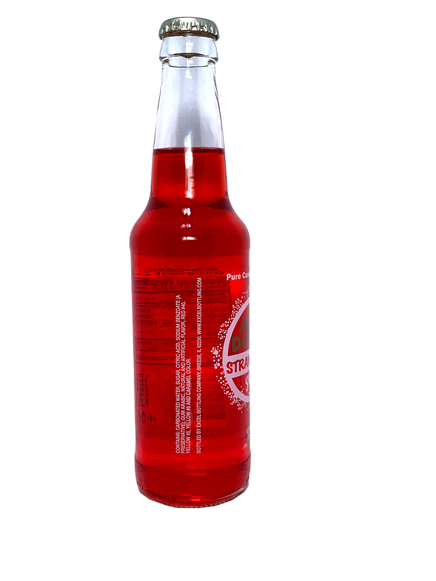 MILLION DOLLAR STRAWBERRY SODA FROM THE MIDWEST 24x12oz WITH CANE SUGAR