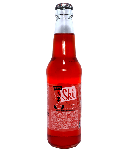 CHERRY SKI 24x12oz "Ski Infrared" LONGNECK CAFFEINATED CHERRY CITRUS SOUTHEAST SODA