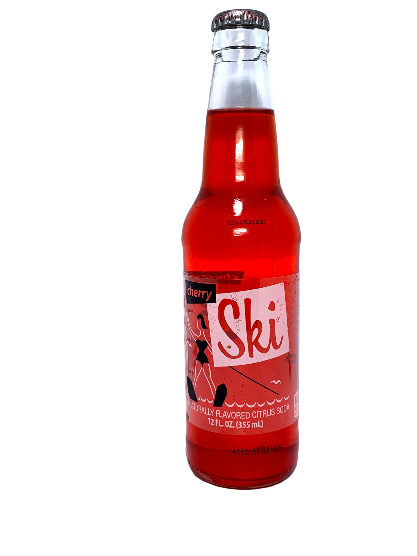 CHERRY SKI 24x12oz "Ski Infrared" LONGNECK CAFFEINATED CHERRY CITRUS SOUTHEAST SODA