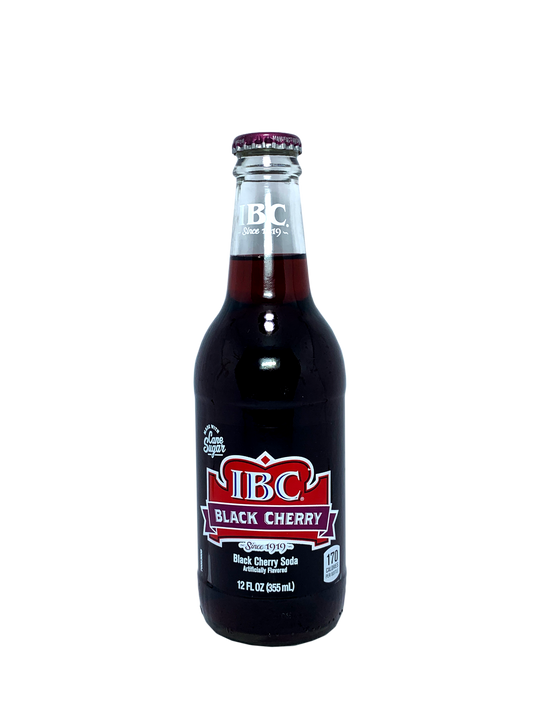 IBC BLACK CHERRY IN GLASS BOTTLES "Nothing Scary about Black Cherry!" 6/4/12oz