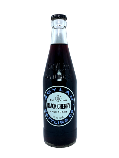 BOYLAN BLACK CHERRY SODA 24x12oz "The Best Boylan Flavor"