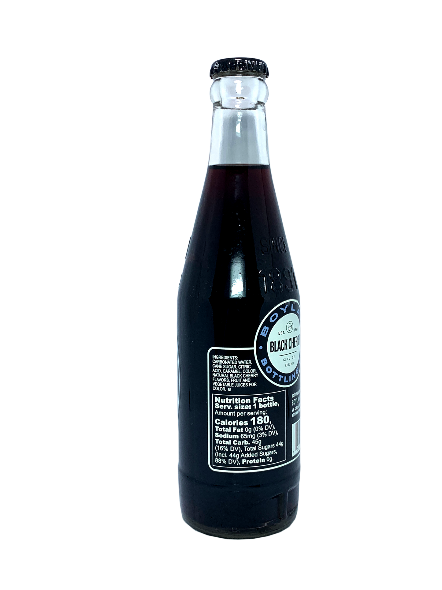 BOYLAN BLACK CHERRY SODA 24x12oz "The Best Boylan Flavor"