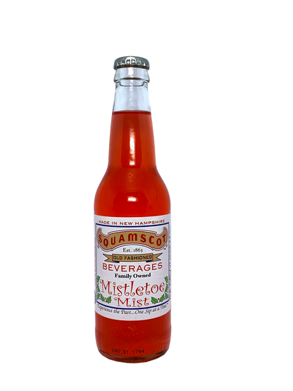 SQUAMSCOT MISTLETOE MIST SODA w/cane sugar FROM NEW HAMPSHIRE 24x12oz