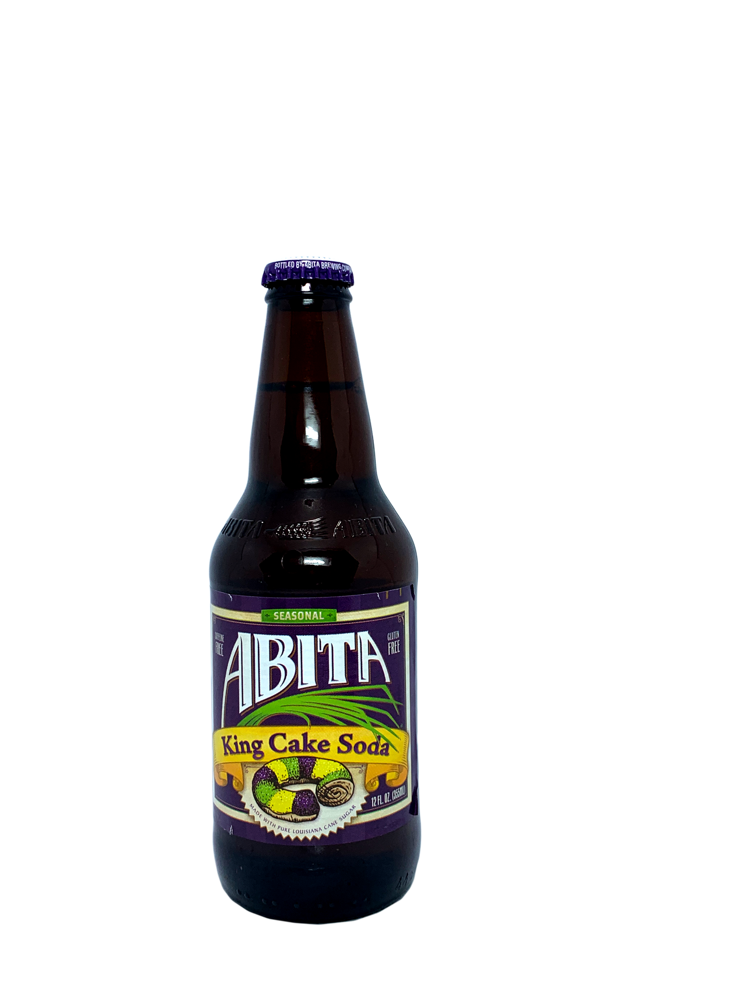 ABITA KING CAKE SODA OF LOUISIANA w/cane sugar "Let Them Drink Cake"