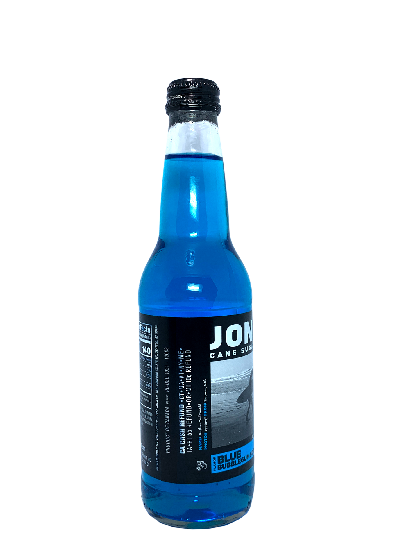 JONES BLUE BUBBLE GUM SODA 6x4x12oz "Jonesing While Being Blue & Gummy"