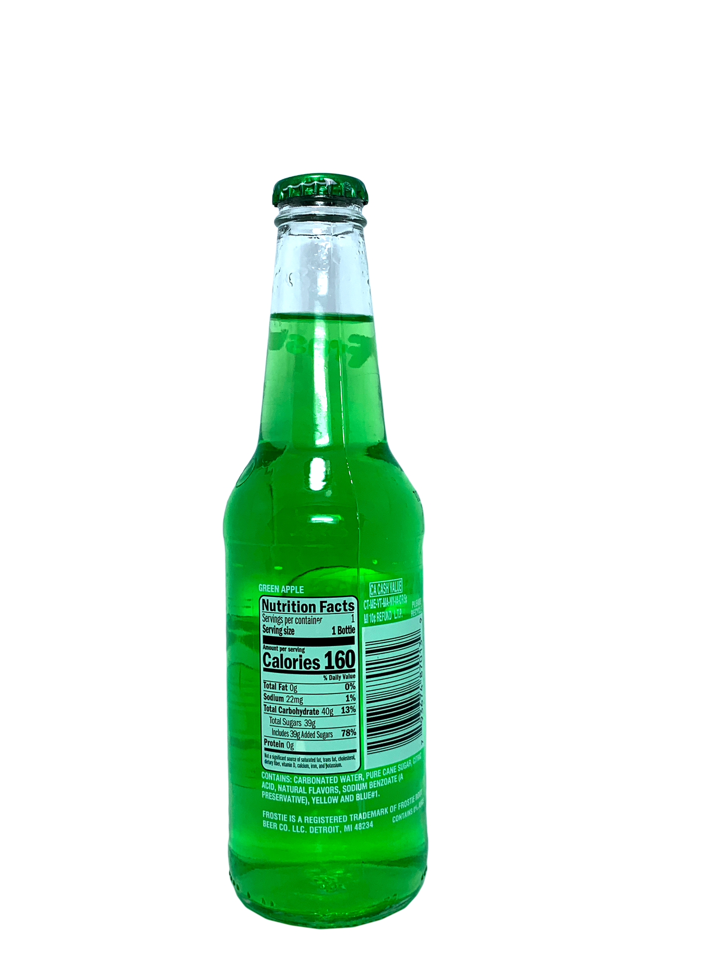 FROSTIE GREEN APPLE 24x12oz Longneck "Go Green With The Snowman!"