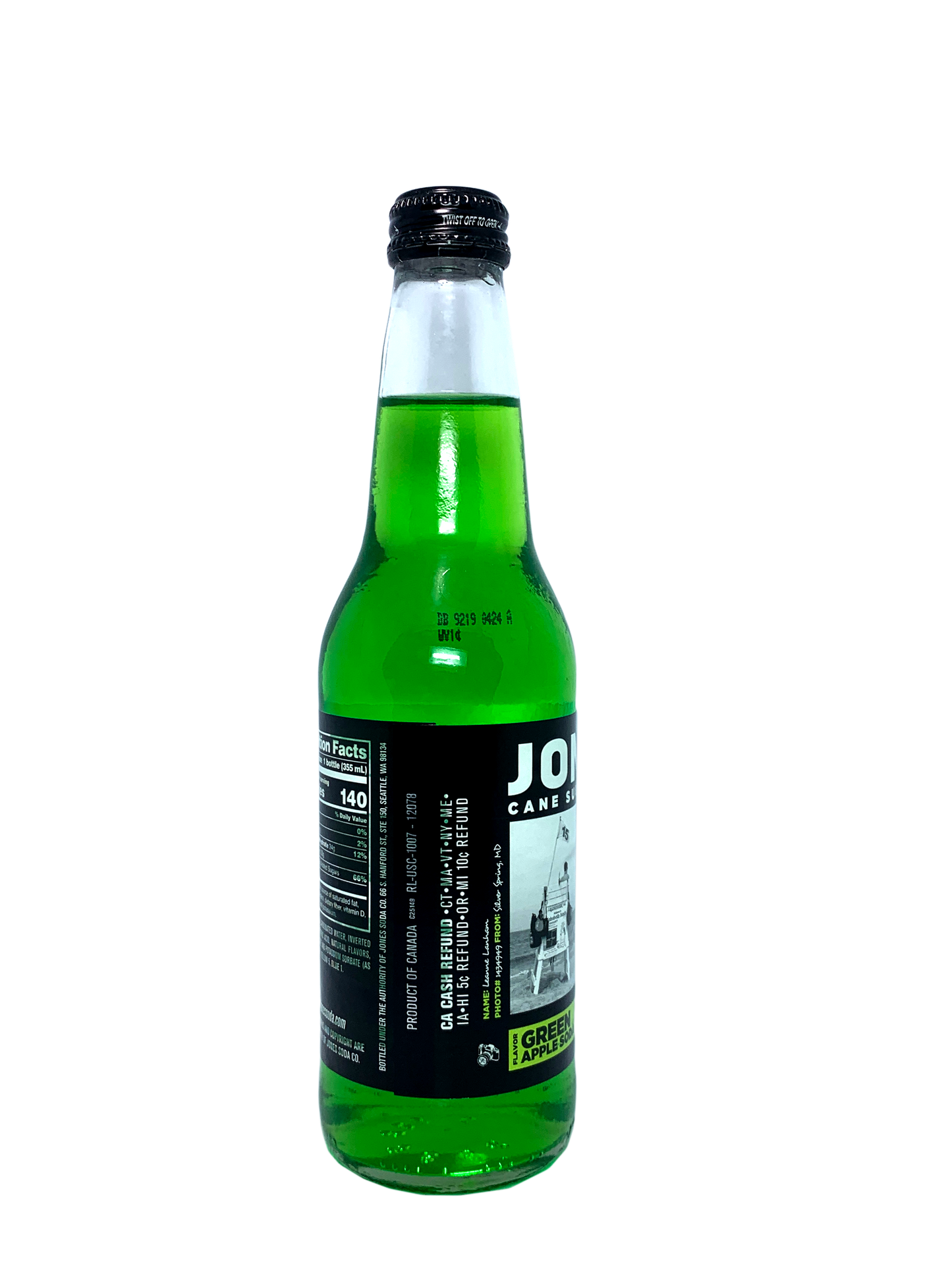 JONES GREEN APPLE SODA 6x4x12oz LONGNECKS "Jonesing While Going Green"