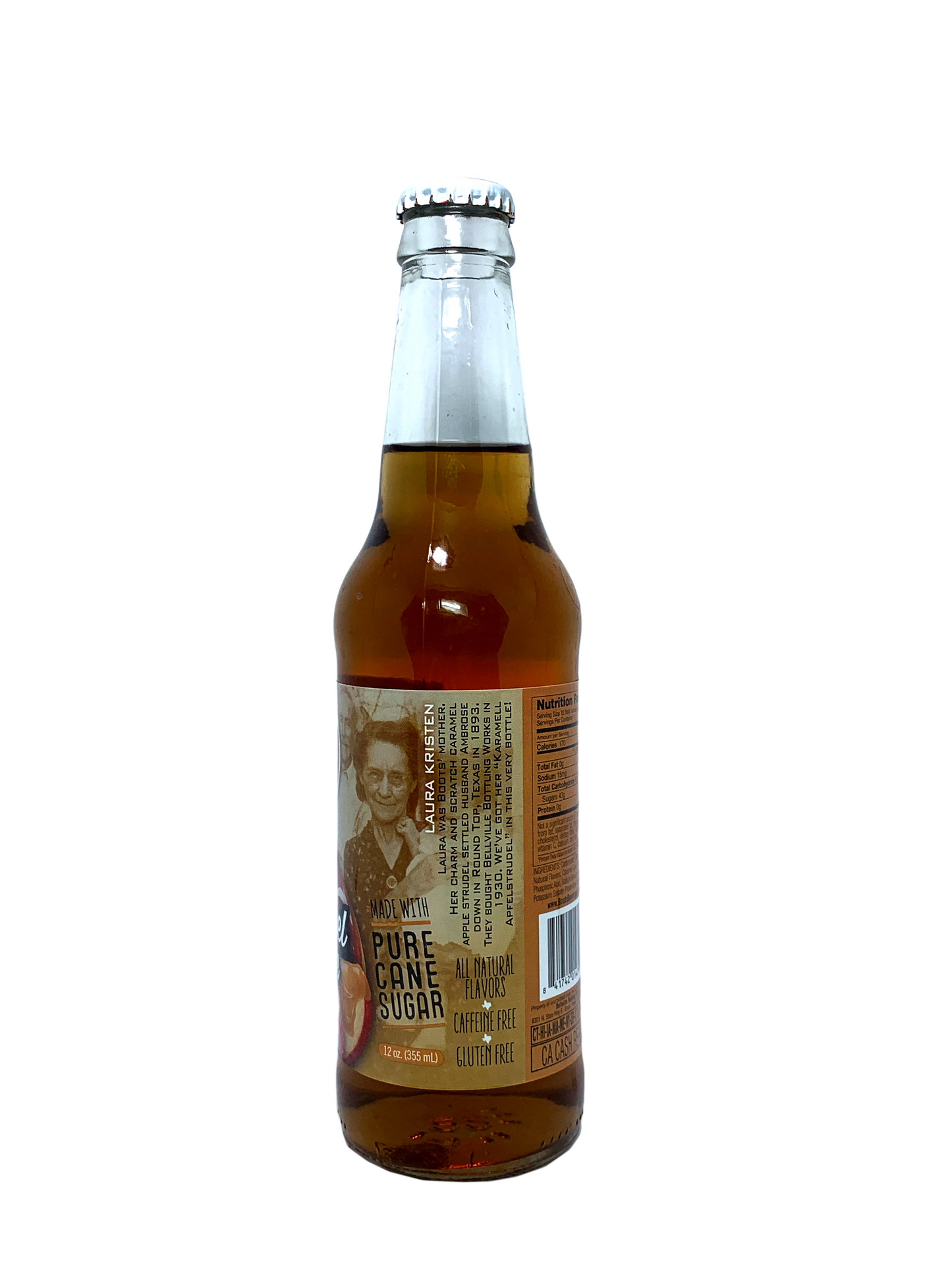 BOOTS CARAMEL APPLE SODA 6x4x12oz "Country Fair Karmell Apfelstrudel Flavor from Texas!"