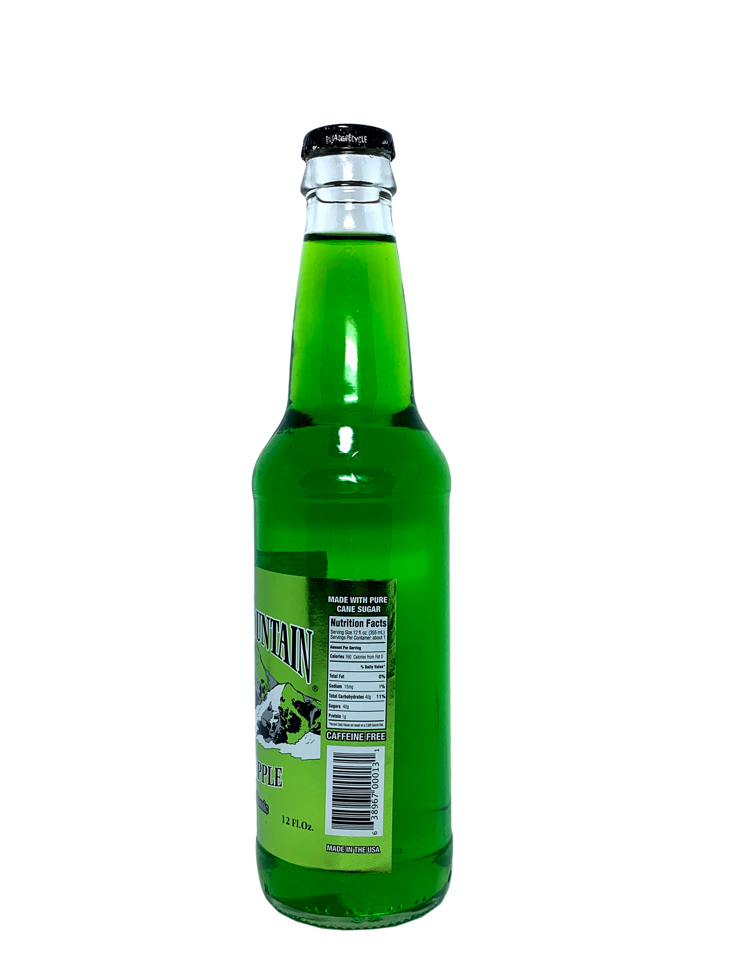 COOL MOUNTAIN GREEN APPLE SODA 24x12oz "Chief Long Neck chose Emerald Green"